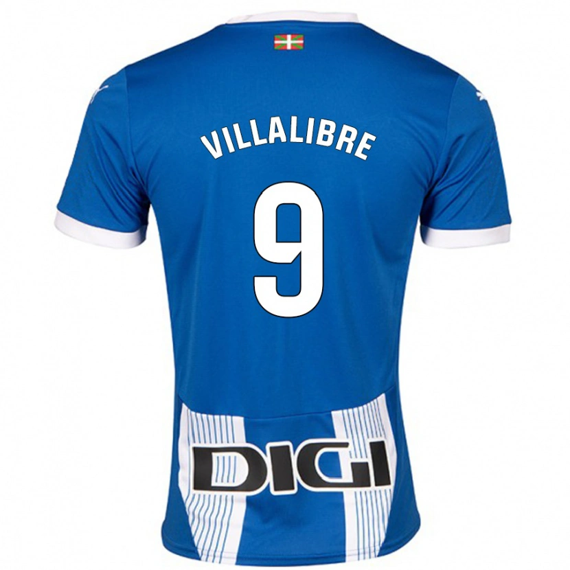 Danxen Kinder Asier Villalibre #9 Blau Heimtrikot Trikot 2024/25 T-Shirt