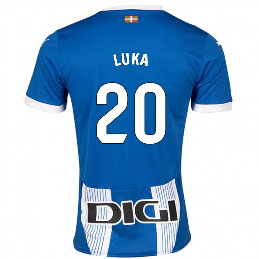 Danxen Kinder Luka Romero #20 Blau Heimtrikot Trikot 2024/25 T-Shirt