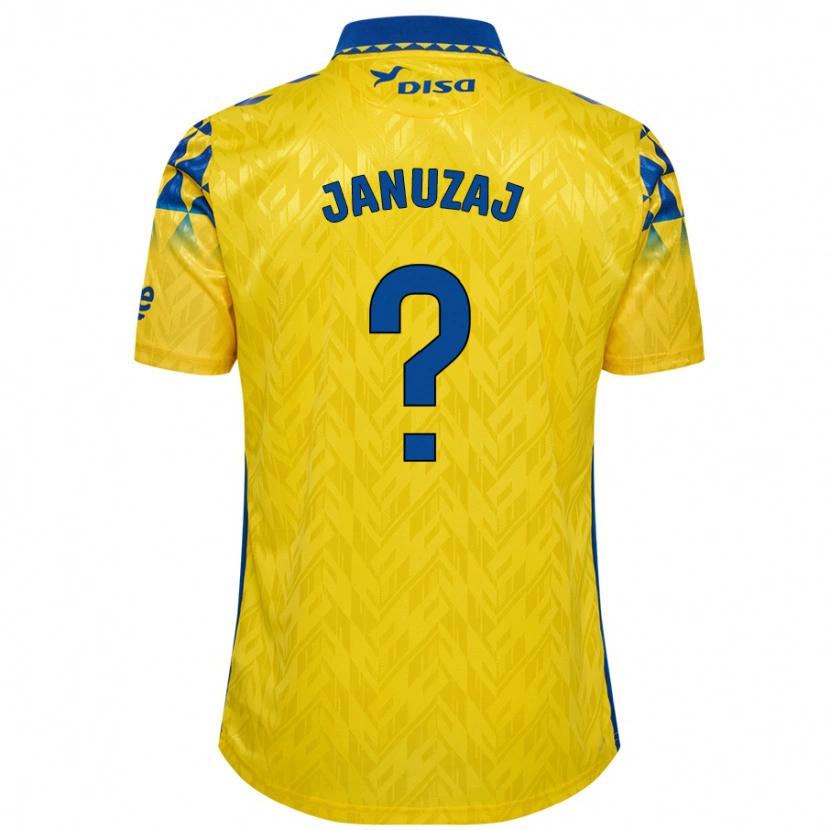 Danxen Kinder Adnan Januzaj #0 Gelb Blau Heimtrikot Trikot 2024/25 T-Shirt