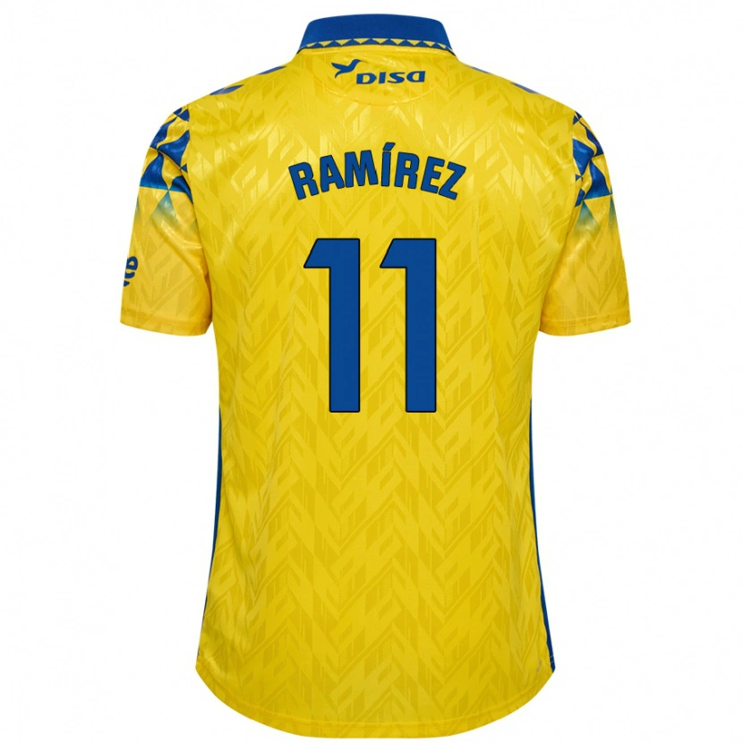 Danxen Kinder Benito Ramírez #11 Gelb Blau Heimtrikot Trikot 2024/25 T-Shirt