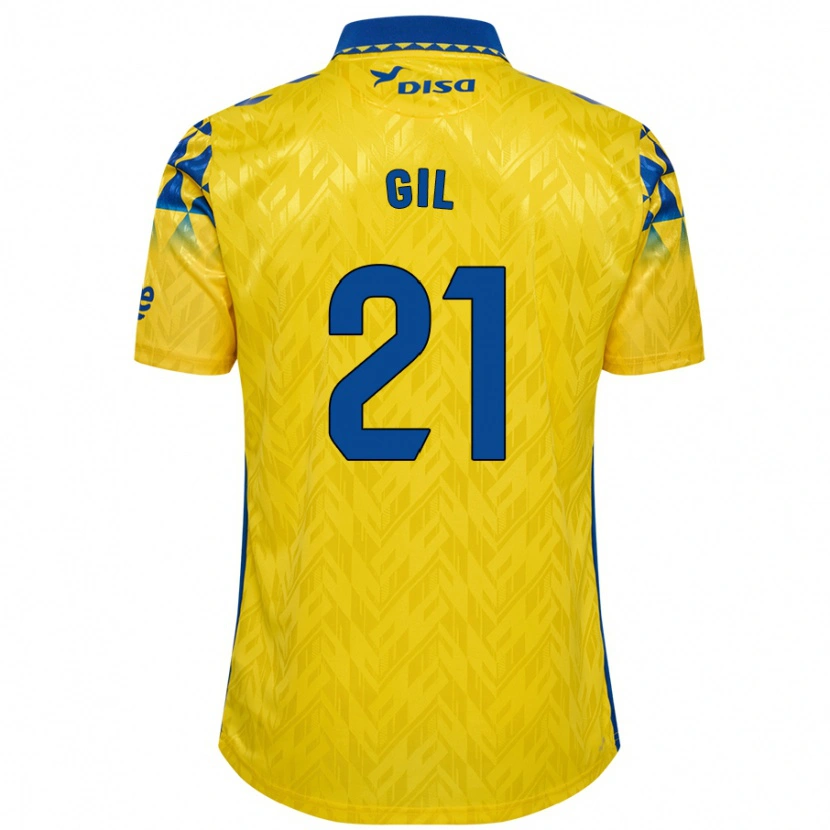 Danxen Kinder Iván Gil #21 Gelb Blau Heimtrikot Trikot 2024/25 T-Shirt