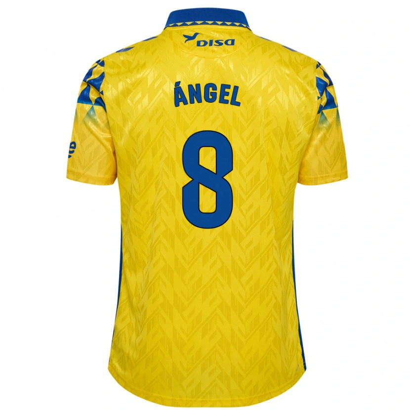 Danxen Kinder José Ángel #8 Gelb Blau Heimtrikot Trikot 2024/25 T-Shirt