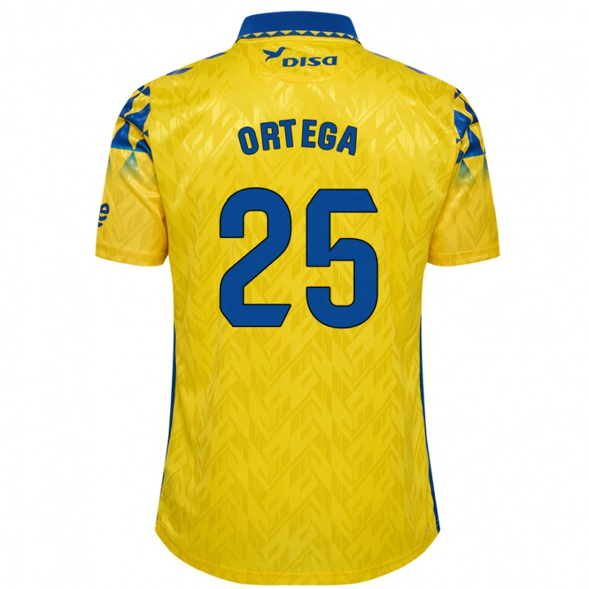 Danxen Kinder Edián Ortega #25 Gelb Blau Heimtrikot Trikot 2024/25 T-Shirt