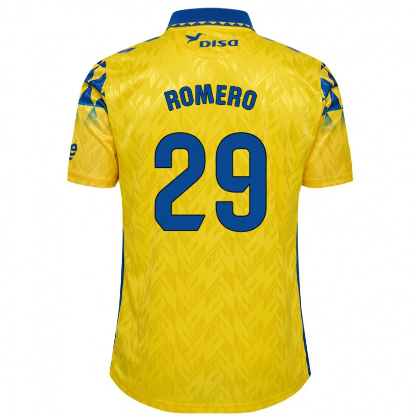 Danxen Kinder Elías Romero #29 Gelb Blau Heimtrikot Trikot 2024/25 T-Shirt