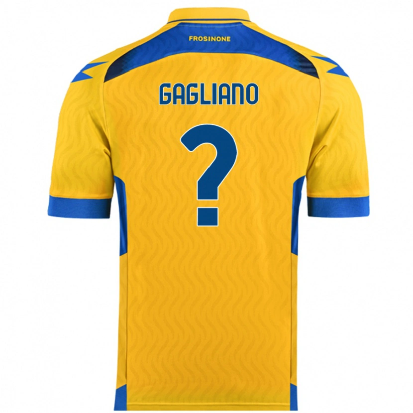 Danxen Kinder Mattia Gagliano #0 Gelb Heimtrikot Trikot 2024/25 T-Shirt