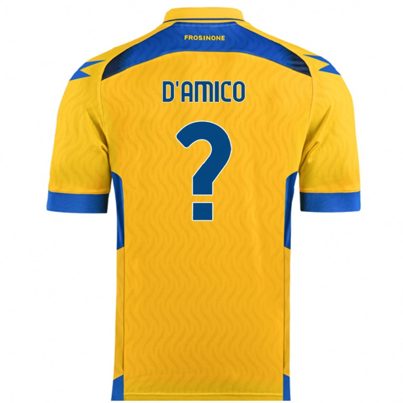 Danxen Kinder Cristiano D'amico #0 Gelb Heimtrikot Trikot 2024/25 T-Shirt