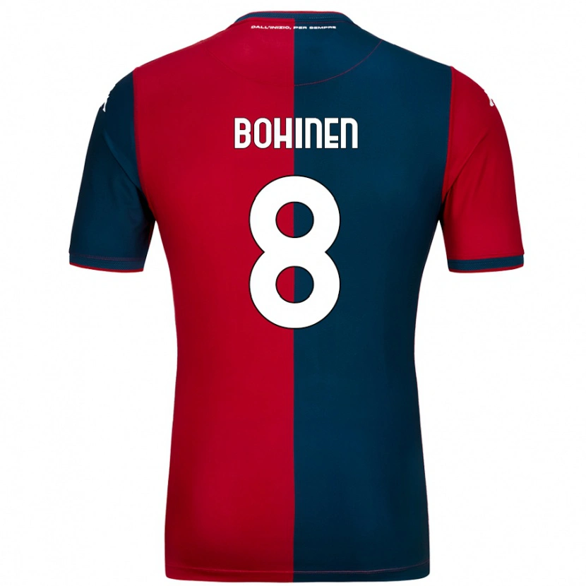 Danxen Kinder Emil Bohinen #8 Rot Dunkelblau Heimtrikot Trikot 2024/25 T-Shirt