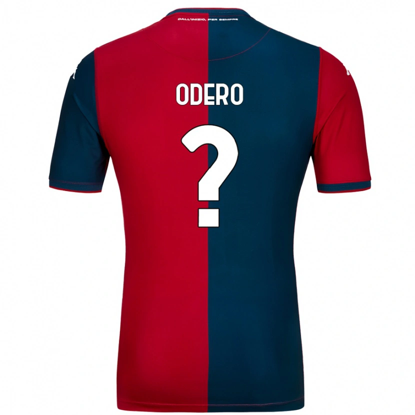 Danxen Kinder Martino Odero #0 Rot Dunkelblau Heimtrikot Trikot 2024/25 T-Shirt