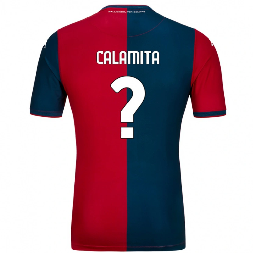 Danxen Kinder Samuele Calamita #0 Rot Dunkelblau Heimtrikot Trikot 2024/25 T-Shirt