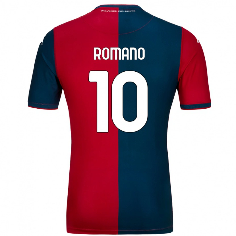 Danxen Kinder Marco Romano #10 Rot Dunkelblau Heimtrikot Trikot 2024/25 T-Shirt