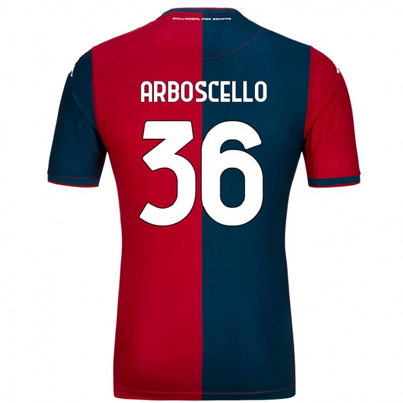 Danxen Kinder Riccardo Arboscello #36 Rot Dunkelblau Heimtrikot Trikot 2024/25 T-Shirt