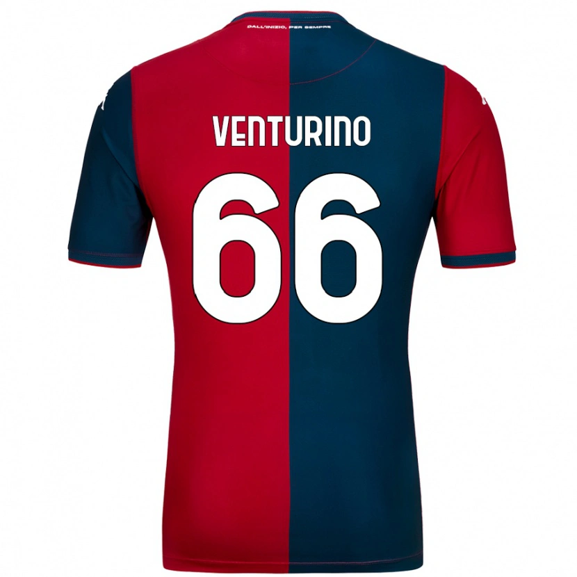 Danxen Kinder Lorenzo Venturino #66 Rot Dunkelblau Heimtrikot Trikot 2024/25 T-Shirt