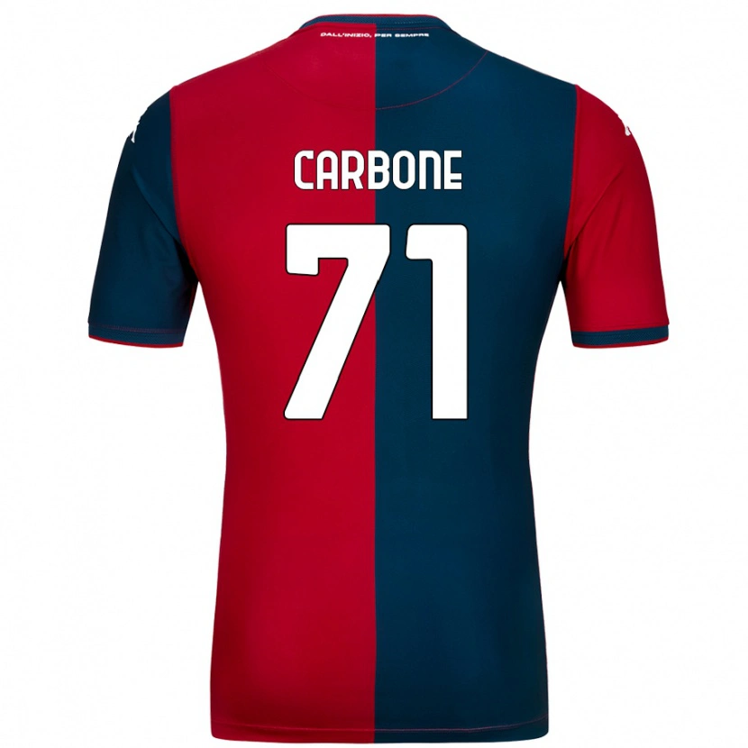 Danxen Kinder Filippo Carbone #71 Rot Dunkelblau Heimtrikot Trikot 2024/25 T-Shirt