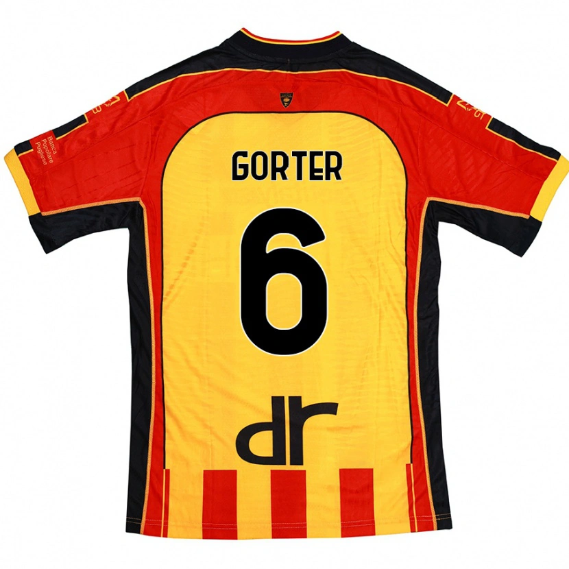 Danxen Kinder Olaf Gorter #6 Gelb Rot Heimtrikot Trikot 2024/25 T-Shirt