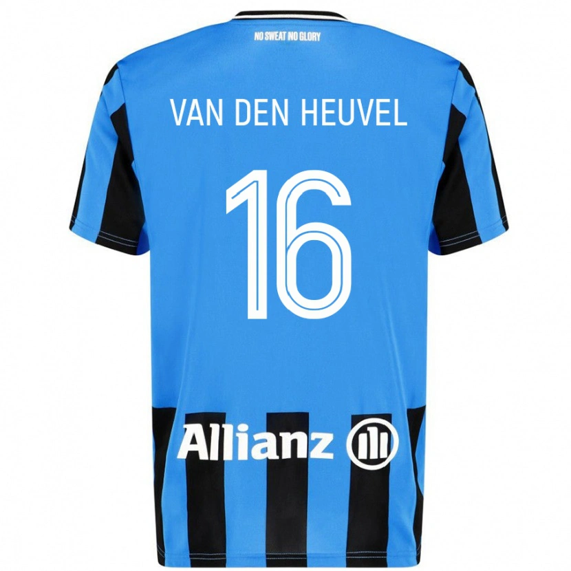 Danxen Kinder Dani Van Den Heuvel #16 Himmelblau Schwarz Heimtrikot Trikot 2024/25 T-Shirt