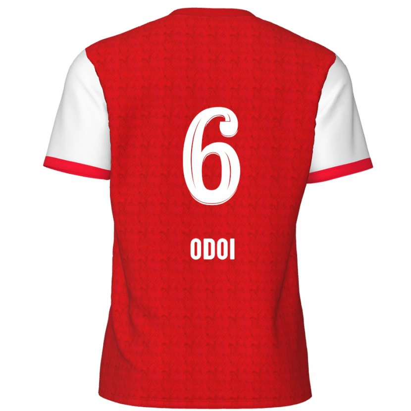 Danxen Kinder Denis Odoi #6 Rot Weiß Heimtrikot Trikot 2024/25 T-Shirt