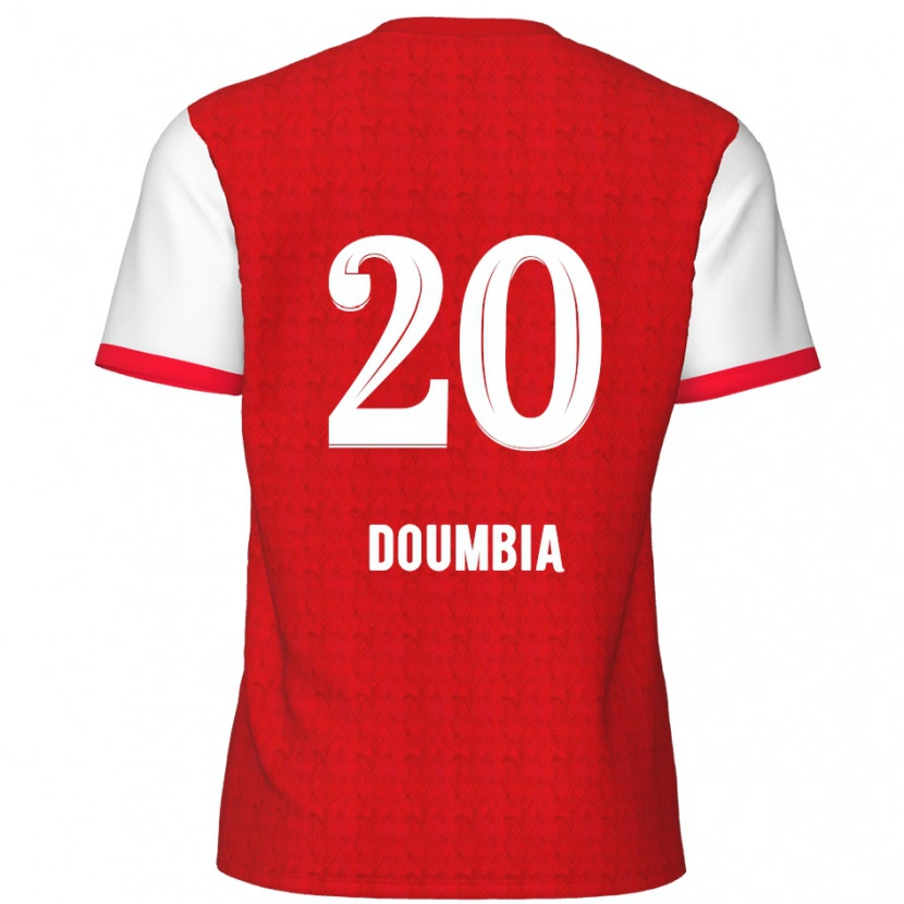 Danxen Kinder Mahamadou Doumbia #20 Rot Weiß Heimtrikot Trikot 2024/25 T-Shirt