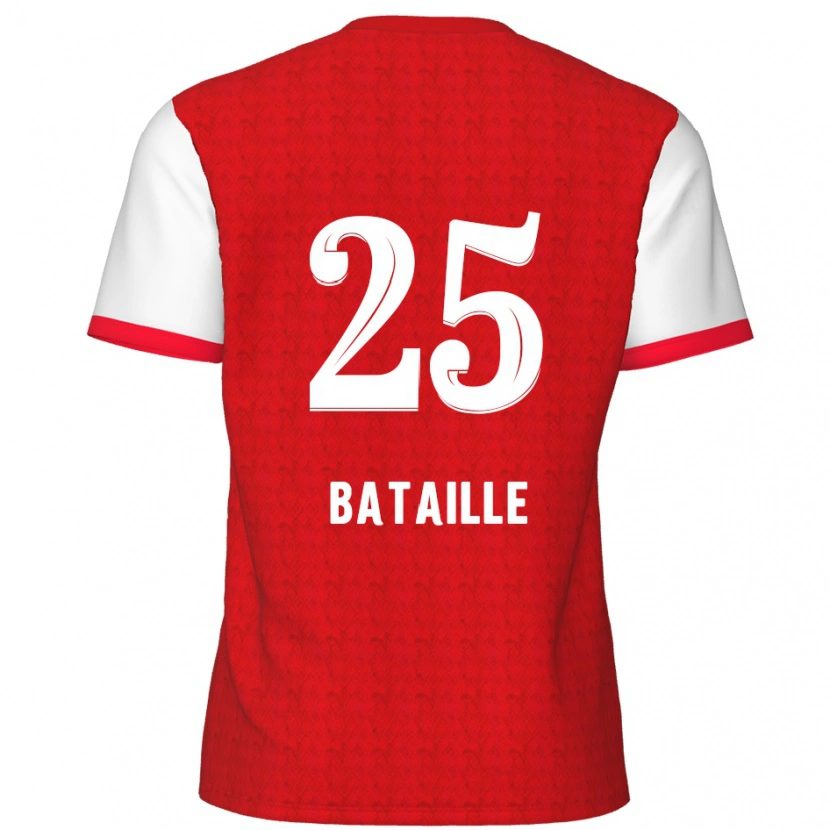 Danxen Kinder Jelle Bataille #25 Rot Weiß Heimtrikot Trikot 2024/25 T-Shirt