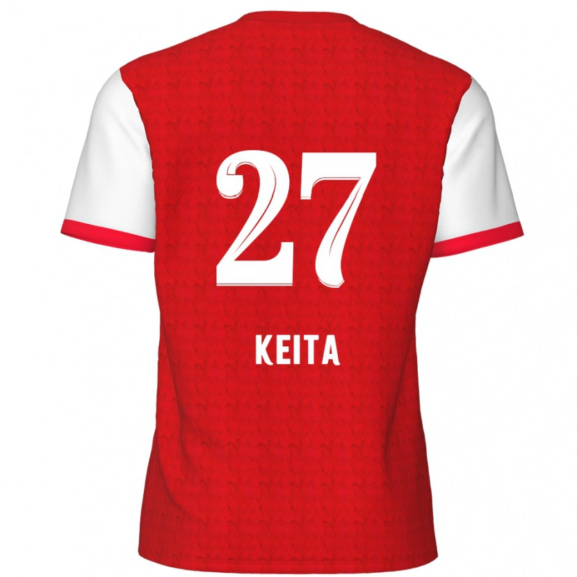 Danxen Kinder Mandela Keita #27 Rot Weiß Heimtrikot Trikot 2024/25 T-Shirt