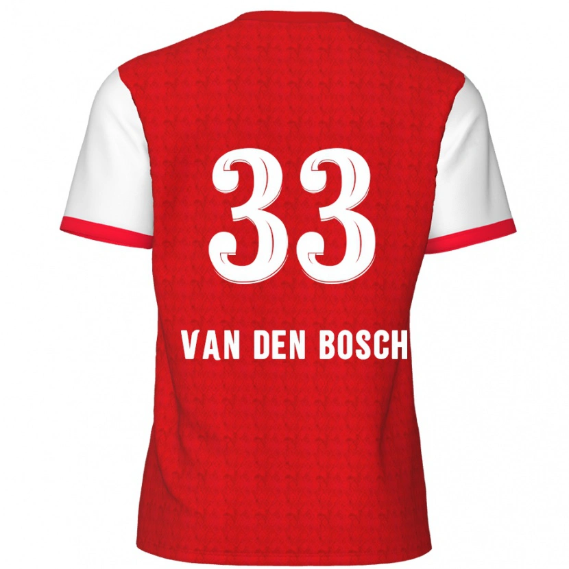 Danxen Kinder Zeno Van Den Bosch #33 Rot Weiß Heimtrikot Trikot 2024/25 T-Shirt