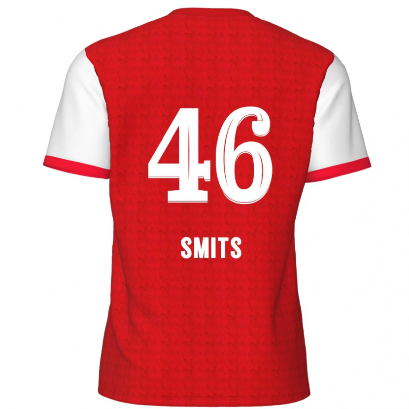 Danxen Kinder Milan Smits #46 Rot Weiß Heimtrikot Trikot 2024/25 T-Shirt