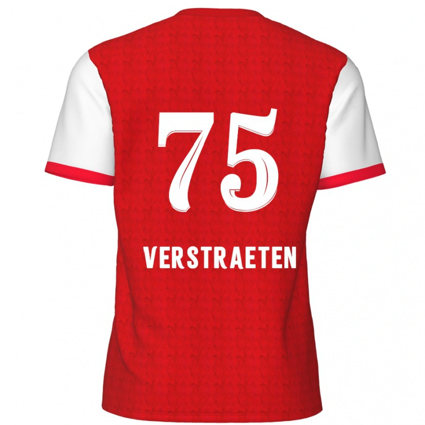 Danxen Kinder Andreas Verstraeten #75 Rot Weiß Heimtrikot Trikot 2024/25 T-Shirt