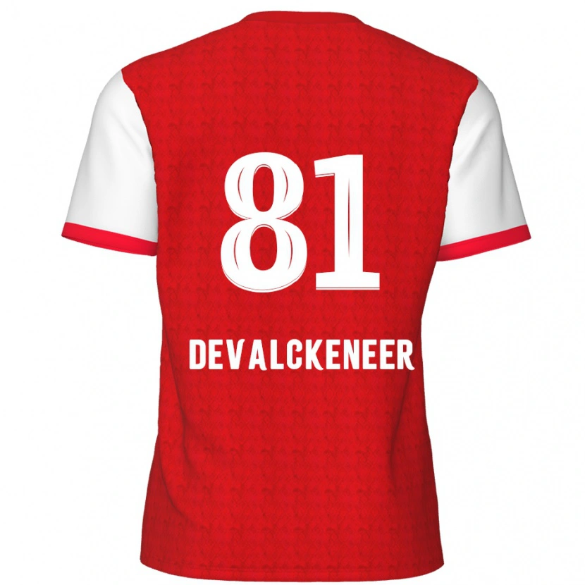 Danxen Kinder Niels Devalckeneer #81 Rot Weiß Heimtrikot Trikot 2024/25 T-Shirt