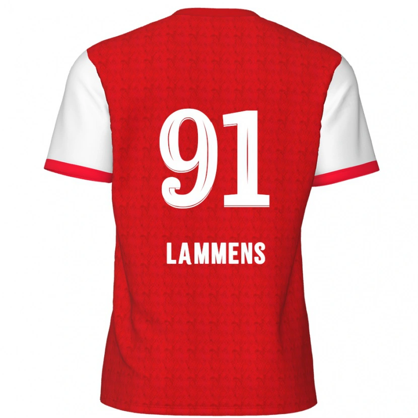 Danxen Kinder Senne Lammens #91 Rot Weiß Heimtrikot Trikot 2024/25 T-Shirt