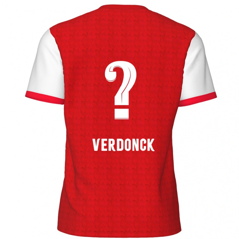 Danxen Kinder Dries Verdonck #0 Rot Weiß Heimtrikot Trikot 2024/25 T-Shirt