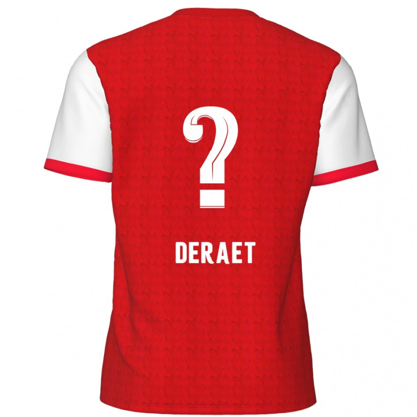 Danxen Kinder Xavi Deraet #0 Rot Weiß Heimtrikot Trikot 2024/25 T-Shirt