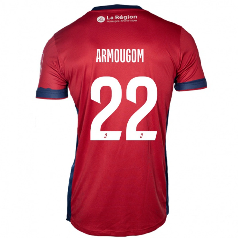 Danxen Kinder Yoël Armougom #22 Hellburgunderrot Heimtrikot Trikot 2024/25 T-Shirt