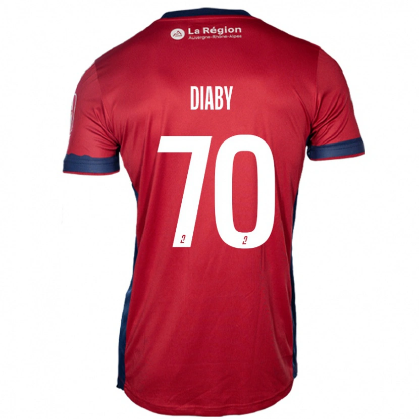 Danxen Kinder Yadaly Diaby #70 Hellburgunderrot Heimtrikot Trikot 2024/25 T-Shirt