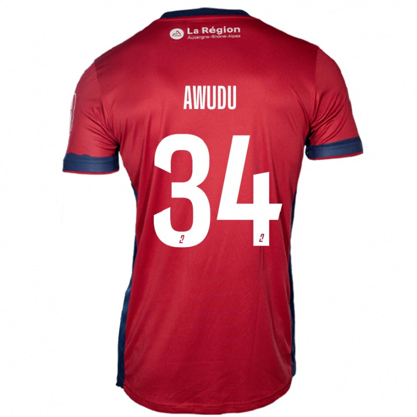 Danxen Kinder Sumaila Awudu #34 Hellburgunderrot Heimtrikot Trikot 2024/25 T-Shirt