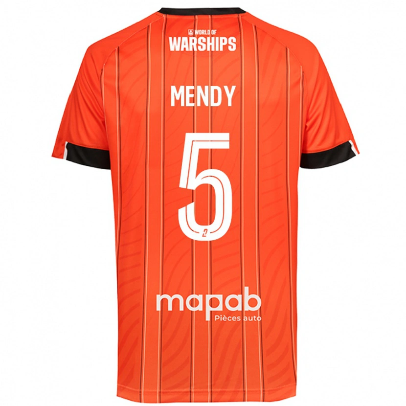 Danxen Kinder Benjamin Mendy #5 Orange Heimtrikot Trikot 2024/25 T-Shirt