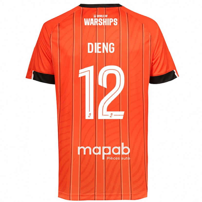 Danxen Kinder Bamba Dieng #12 Orange Heimtrikot Trikot 2024/25 T-Shirt