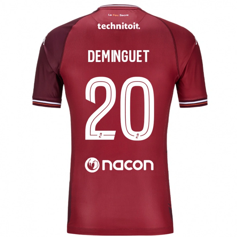 Danxen Kinder Jessy Deminguet #20 Rot Granata Heimtrikot Trikot 2024/25 T-Shirt