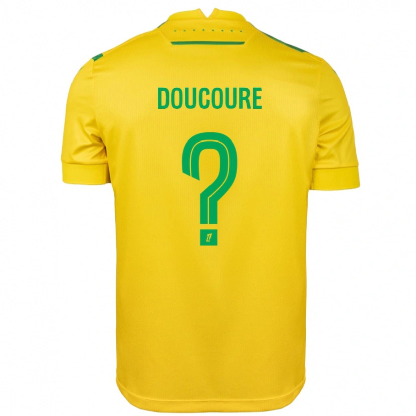 Danxen Kinder Sékou Doucouré #0 Gelb Grün Heimtrikot Trikot 2024/25 T-Shirt