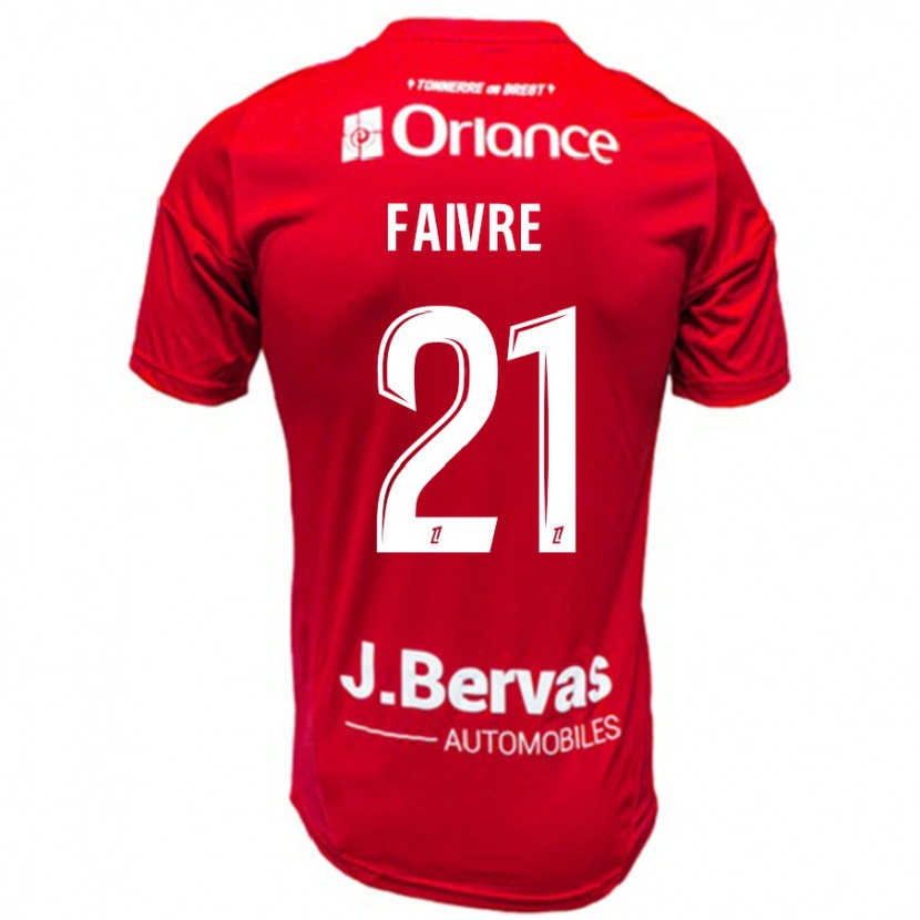 Danxen Kinder Romain Faivre #21 Rot Weiß Heimtrikot Trikot 2024/25 T-Shirt