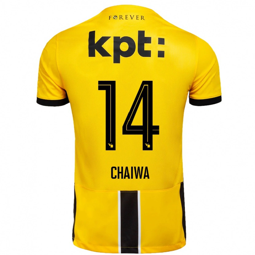 Danxen Kinder Miguel Chaiwa #14 Gelb Schwarz Heimtrikot Trikot 2024/25 T-Shirt