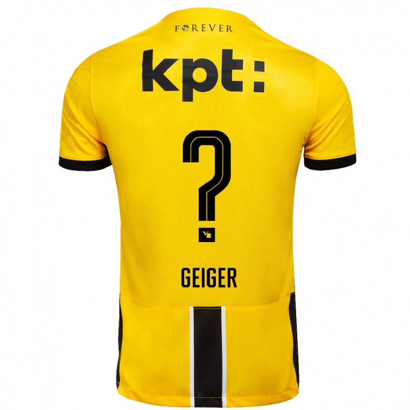 Danxen Kinder Gaspar Geiger #0 Gelb Schwarz Heimtrikot Trikot 2024/25 T-Shirt