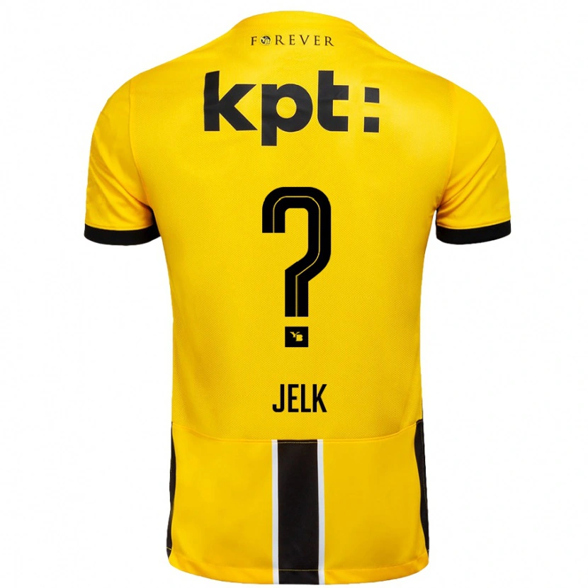 Danxen Kinder Jano Jelk #0 Gelb Schwarz Heimtrikot Trikot 2024/25 T-Shirt