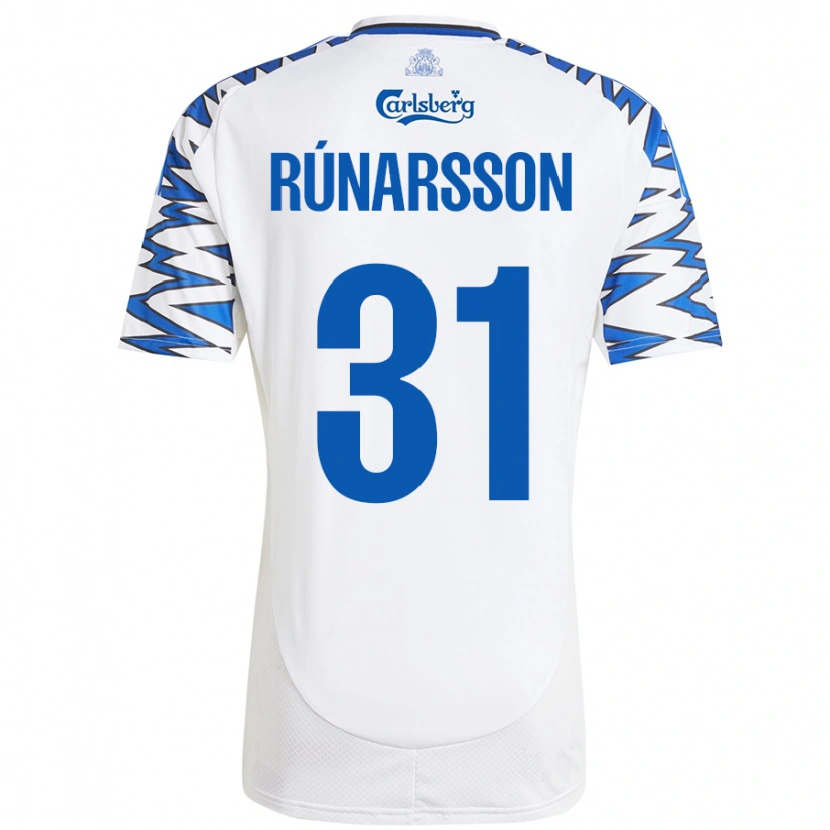 Danxen Kinder Rúnar Alex Rúnarsson #31 Weiß Himmelblau Heimtrikot Trikot 2024/25 T-Shirt