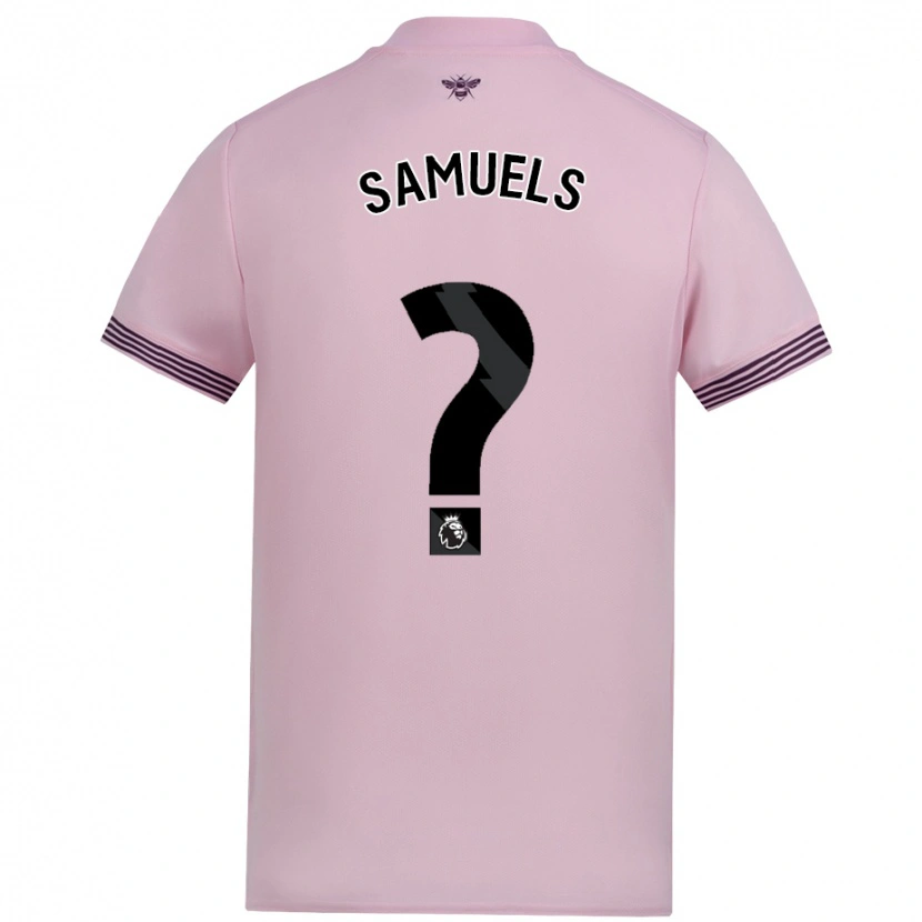 Danxen Kinder Kerron Samuels #0 Rosa Auswärtstrikot Trikot 2024/25 T-Shirt