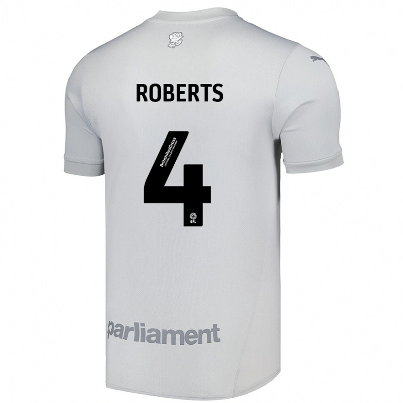 Danxen Kinder Marc Roberts #4 Silbergrau Auswärtstrikot Trikot 2024/25 T-Shirt