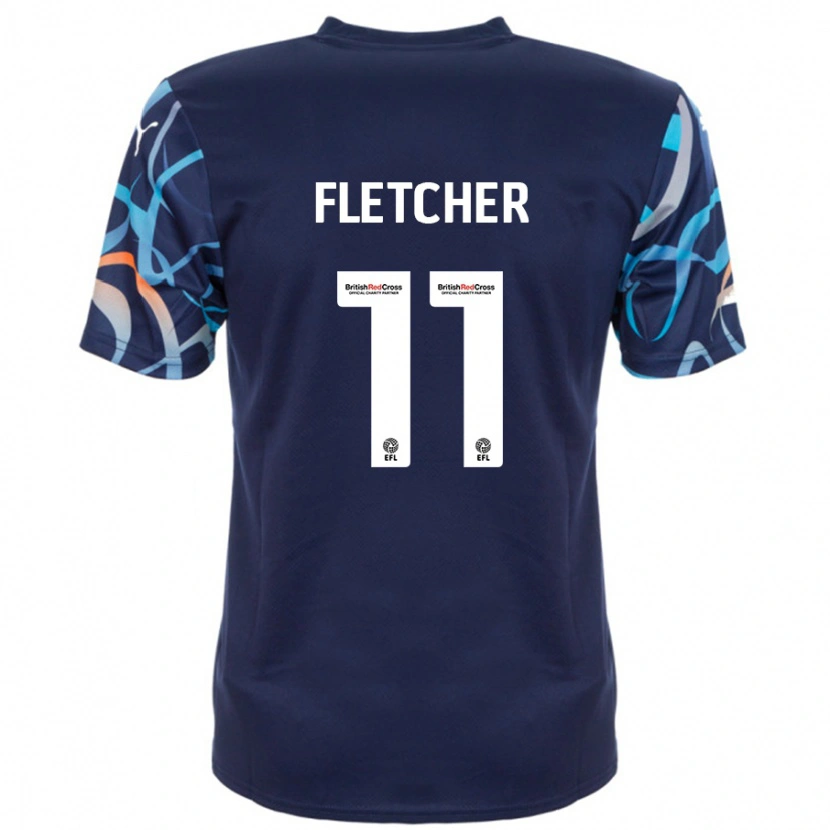 Danxen Kinder Ashley Fletcher #11 Marineblau Auswärtstrikot Trikot 2024/25 T-Shirt