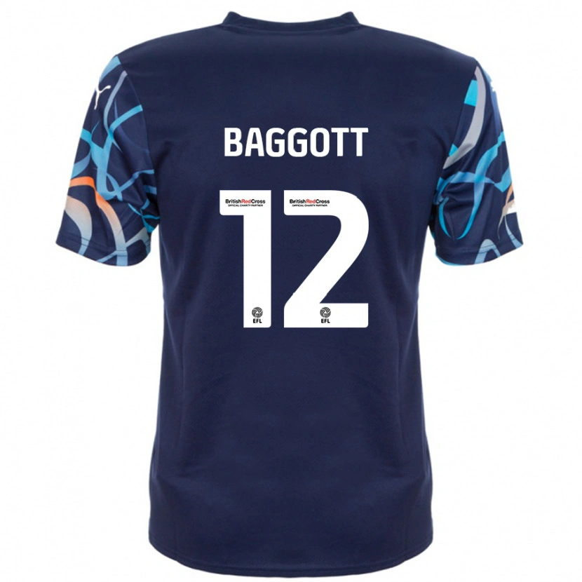 Danxen Kinder Elkan Baggott #12 Marineblau Auswärtstrikot Trikot 2024/25 T-Shirt