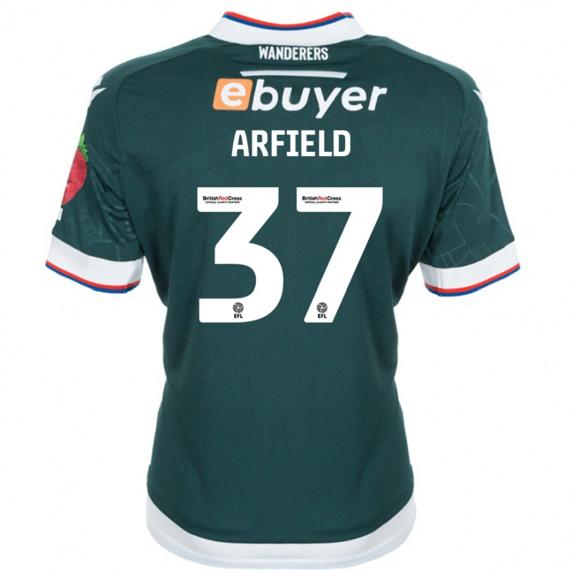 Danxen Kinder Scott Arfield #37 Dunkelgrün Auswärtstrikot Trikot 2024/25 T-Shirt