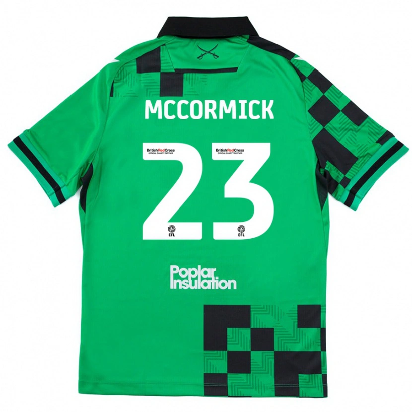 Danxen Kinder Luke Mccormick #23 Grün Schwarz Auswärtstrikot Trikot 2024/25 T-Shirt