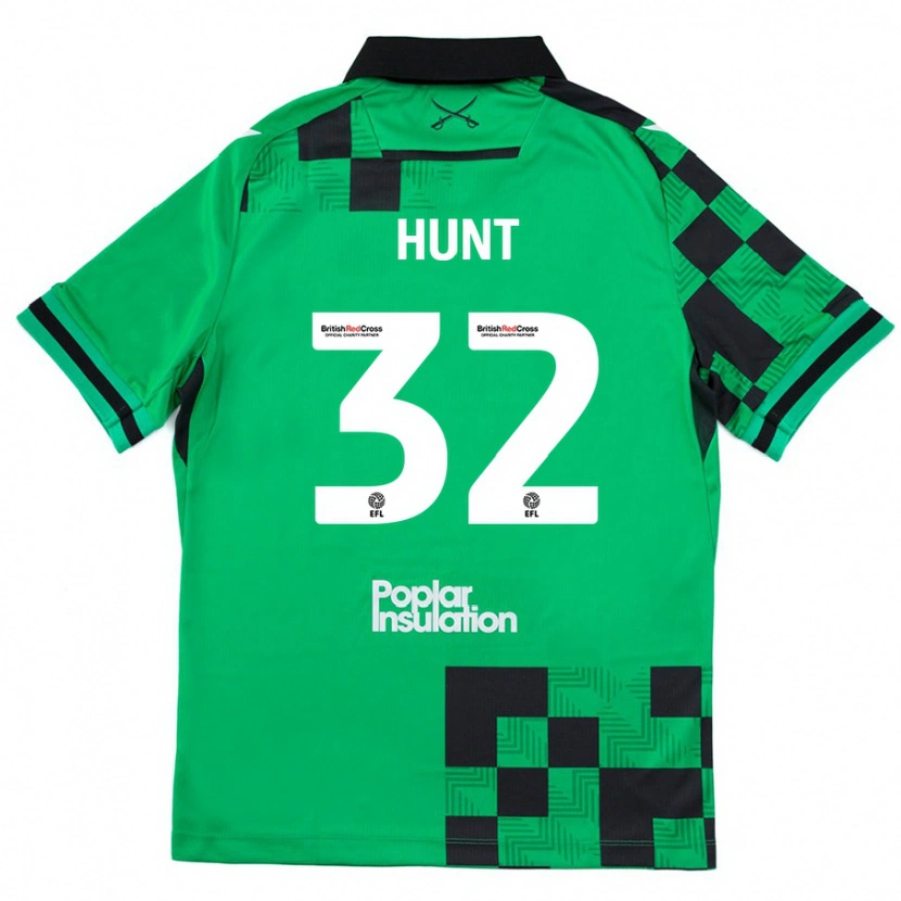 Danxen Kinder Jack Hunt #32 Grün Schwarz Auswärtstrikot Trikot 2024/25 T-Shirt