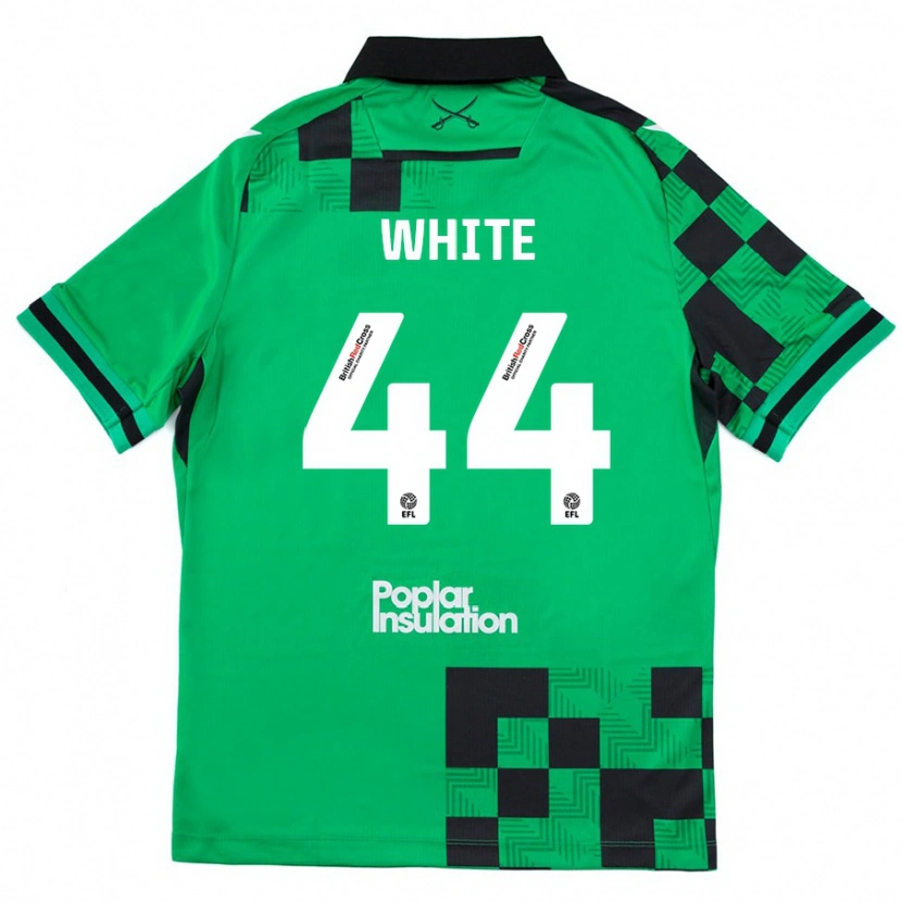 Danxen Kinder Charlie White #44 Grün Schwarz Auswärtstrikot Trikot 2024/25 T-Shirt